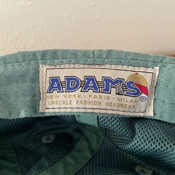 Shroom Mushrooms Hat ADAMS Green Cap Women's 90s Style Distressed Patches - Picture 9 of 11